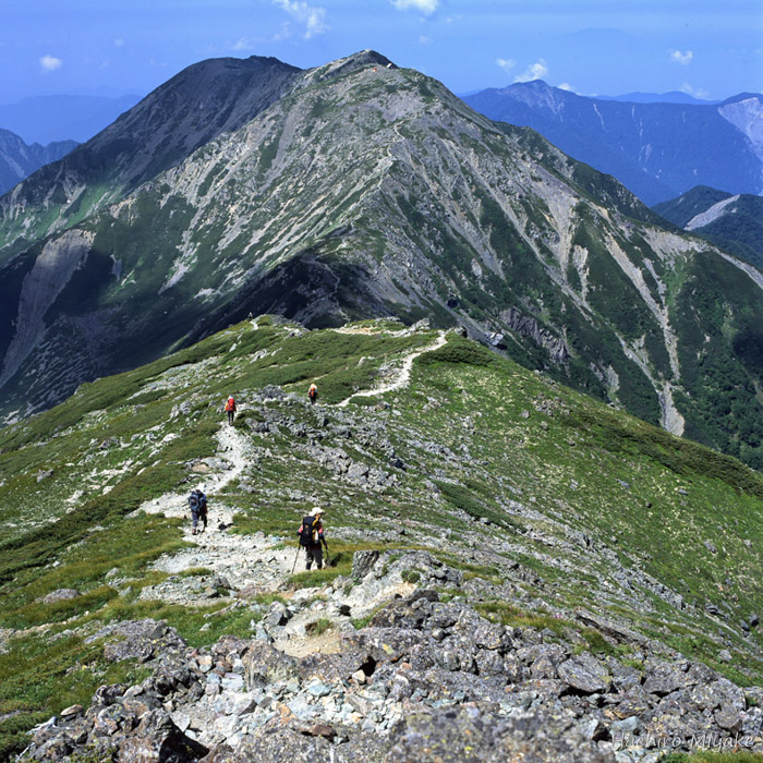 荒川岳を行く